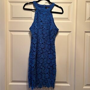 Lulu's Royal Blue Lace Midi Dress